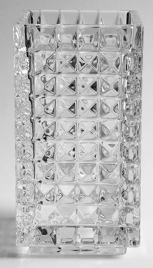 Fleurology 8" Square Vase by Waterford Crystal-1