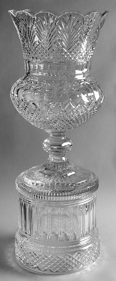 Prestige Collection 24" Reginald Tower Pedestal Vase by Waterford Crystal-1