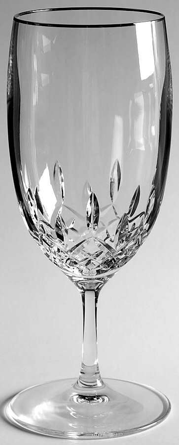 Lismore Essence Platinum (Thin Trim) Iced Tea by Waterford Crystal-1