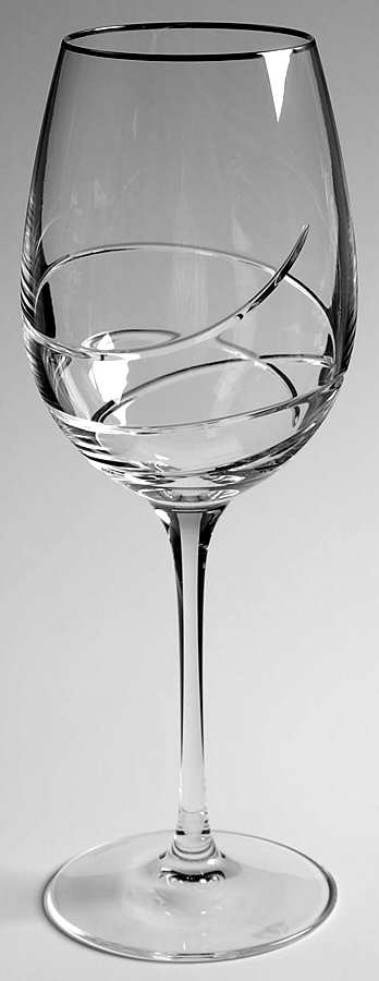 Ballet Ribbon Platinum Goblet/Red Wine by Waterford Crystal-1