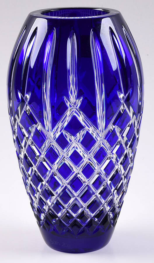 Araglin Prestige (Cased Cobalt) 9" Flower Vase by Waterford Crystal-1