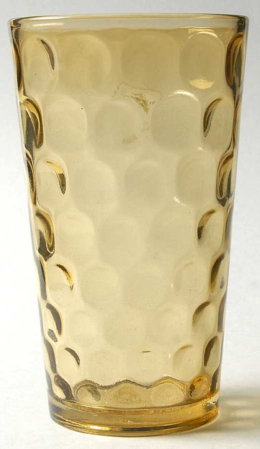 Dimpled Amber Tall Flat Tumbler by West Elm-1