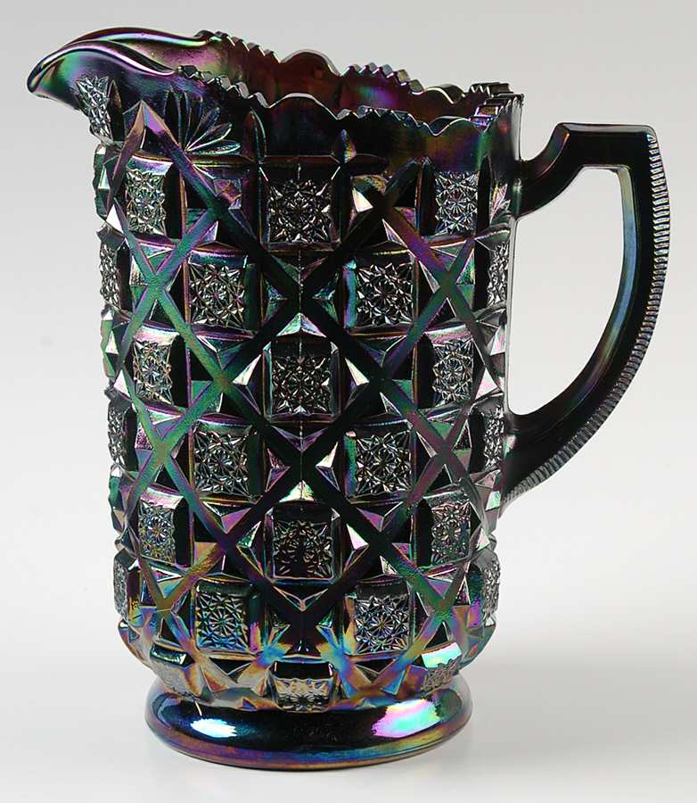 Old Quilt Amethyst (Carnival) 40 Oz Pitcher by Westmoreland-1