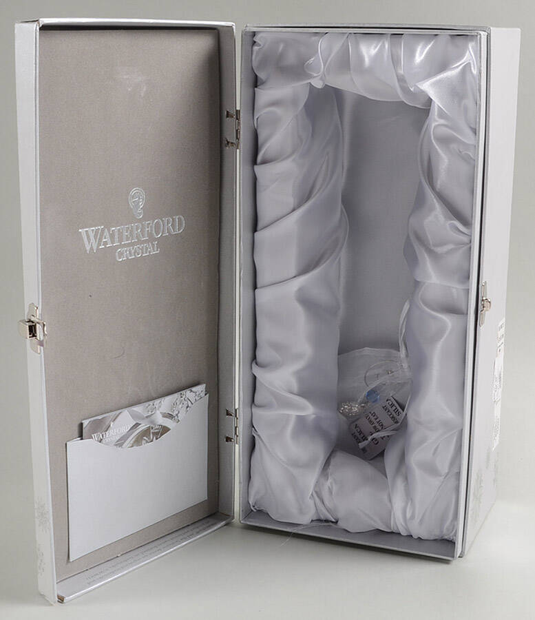 Snowflake Wishes Goodwill Fluted Champagne Hinged Gift Box by Waterford Crystal-1