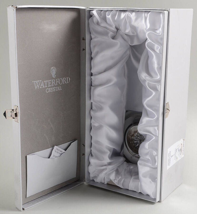 Snowflake Wishes Joy Fluted Champagne Hinged Gift Box by Waterford Crystal-1