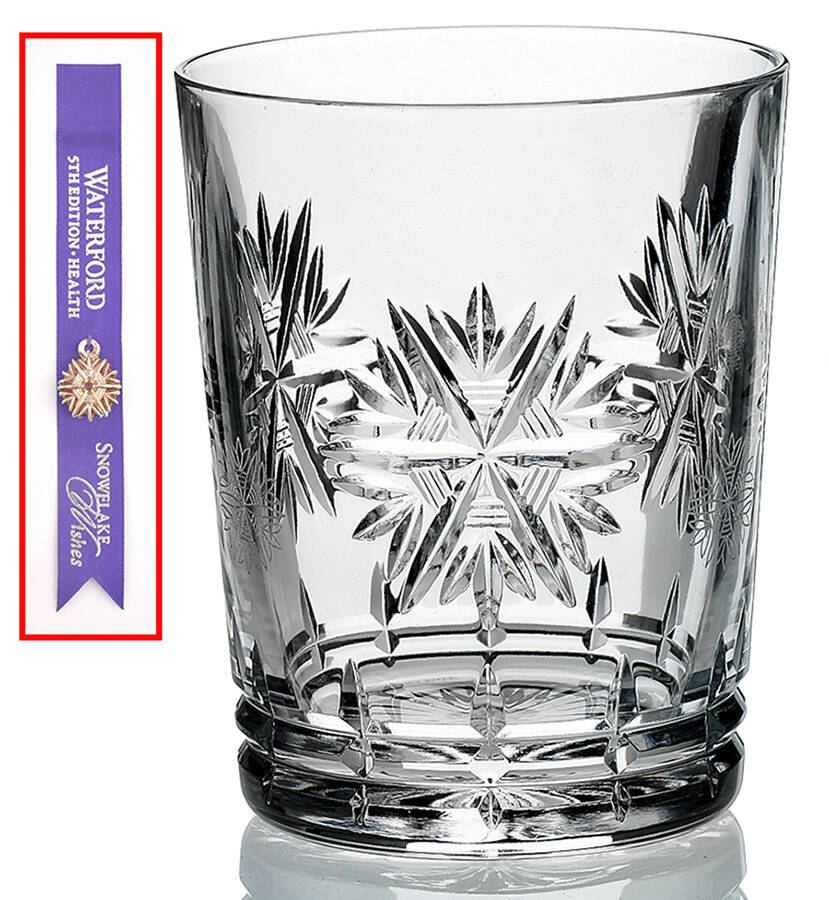Snowflake Wishes (No Box) Health Dbl Old Fashioned w/Bracelet Charm by Waterford Crystal-1