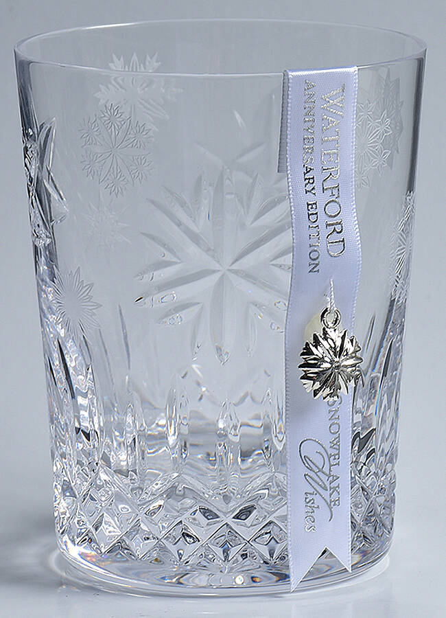 Snowflake Wishes (No Box) Love Ann Dbl Old Fashion w/Bracelet Charm by Waterford Crystal-1