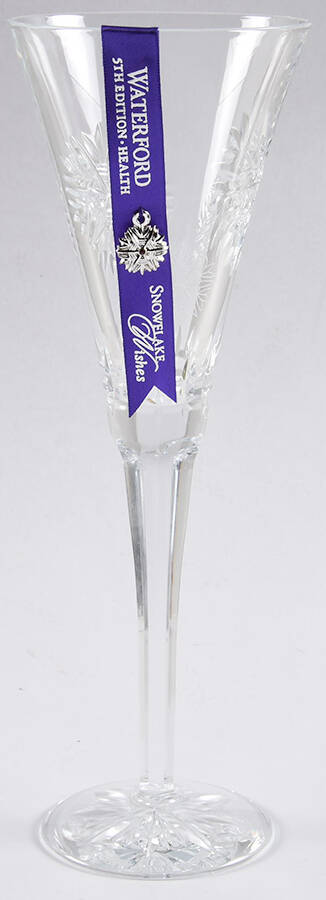 Snowflake Wishes Health Fluted Champagne w/Bracelet Charm by Waterford Crystal-1