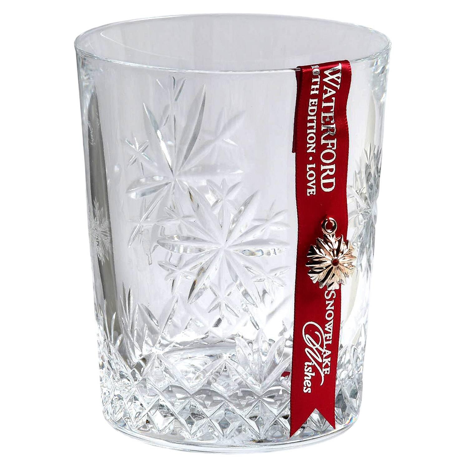 Snowflake Wishes (No Box) Love Dbl Old Fashioned w/Bracelet Charm by Waterford Crystal-1
