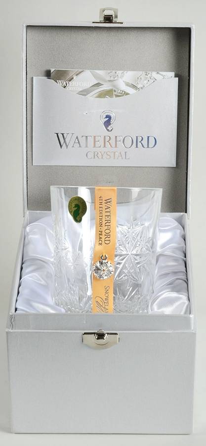 Snowflake Wishes (Boxed) Peace Dbl Old Fashion w/Bracelet Charm by Waterford Crystal-1