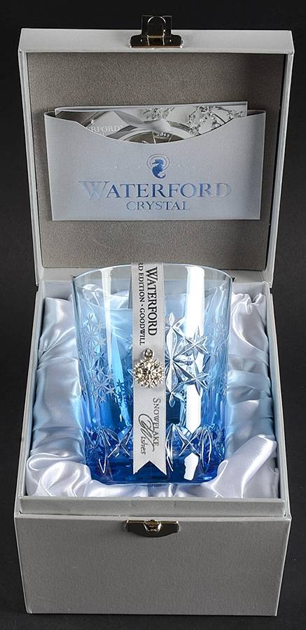 Snowflake Wishes (Box)Goodwill Lt Blue Dbl Fashion w/Bracelet Charm by Waterford Crystal-1