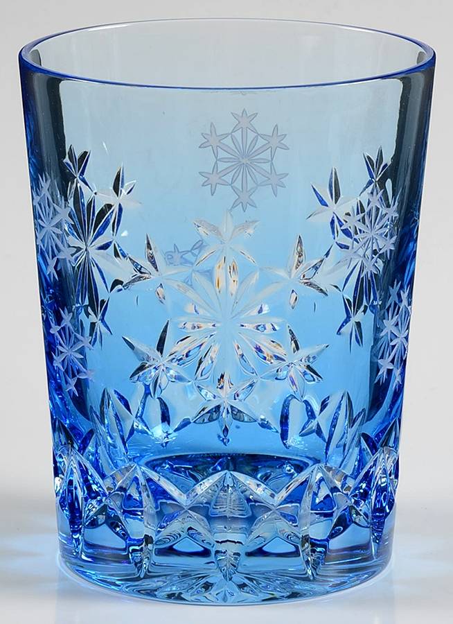Snowflake Wishes Goodwill Lt Blue Double Old Fashion w/No Charm by Waterford Crystal-1