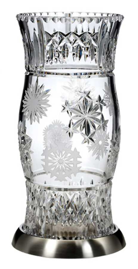 Snowflake Wishes Hurricane Lamp & Globe by Waterford Crystal-1