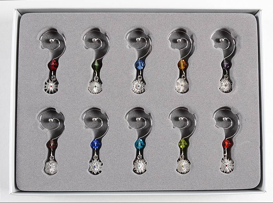 Snowflake Wishes (Boxed Set of 10) Wine Charms by Waterford Crystal-1