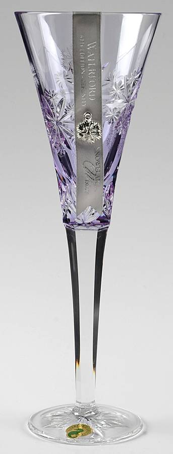 Snowflake Wishes Lavender Serenity Flt Champagne w/Bracelet Charm by Waterford Crystal-1