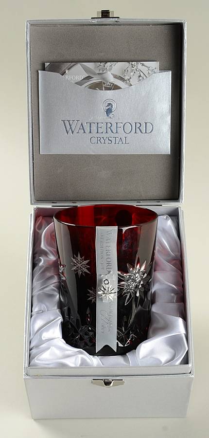 Snowflake Wishes (Boxed) Ruby Joy Dbl Old Fashion w/Bracelet Charm by Waterford Crystal-1