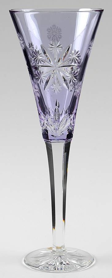 Snowflake Wishes Lavender Serenity Fluted Champagne No Charm by Waterford Crystal-1