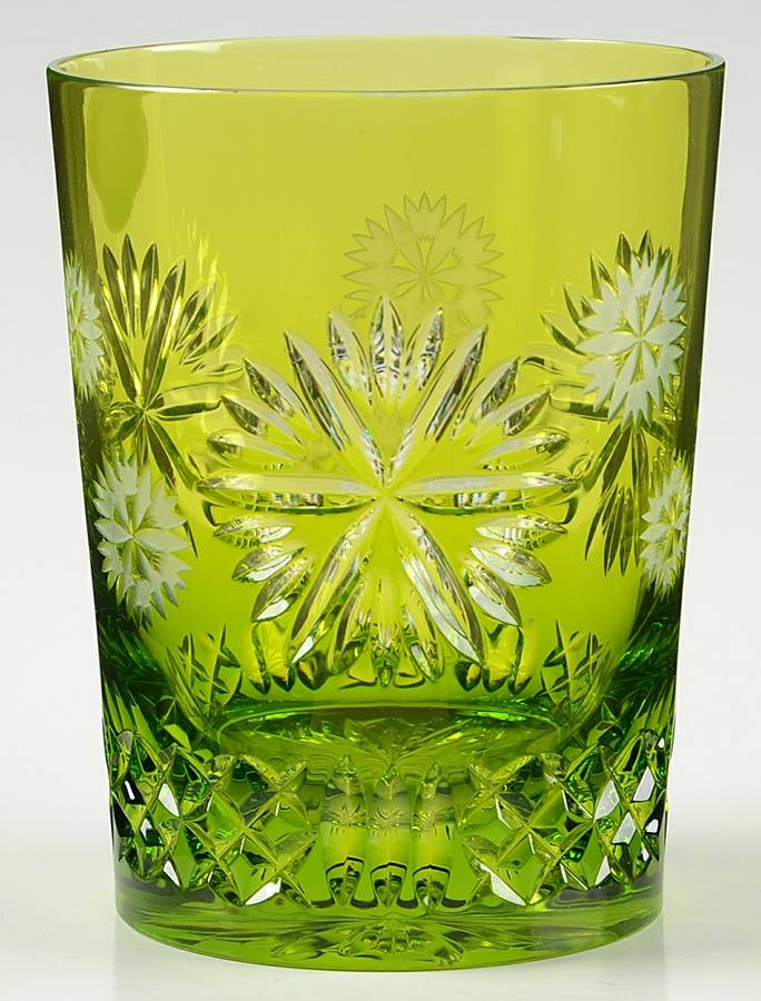 Snowflake Wishes Prosperity Lime Double Old Fashion w/No Charm by Waterford Crystal-1