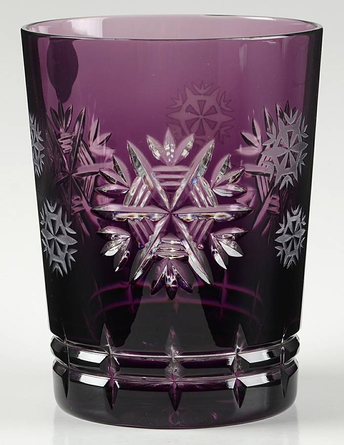 Snowflake Wishes Health Amethyst Double Old Fashion w/No Charm by Waterford Crystal-1