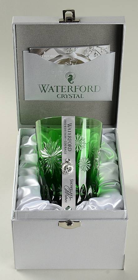 Snowflake Wishes (Box) Courage Emerald Dbl Fashion w/Bracelet Charm by Waterford Crystal-1