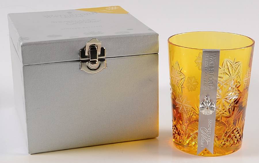 Snowflake Wishes (Box) Peace Amber Dbl Fashion w/Bracelet Charm by Waterford Crystal-1