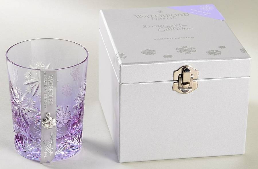Snowflake Wishes Box)Serenity Lavender Dbl Fashion w/Bracelet Charm by Waterford Crystal-1
