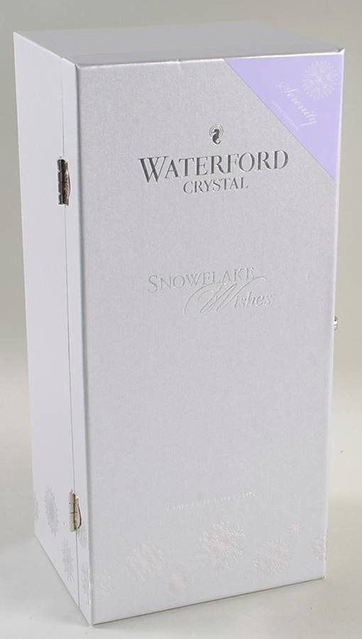 Snowflake Wishes Serenity Fluted Champagne Hinged Gift Box by Waterford Crystal-1