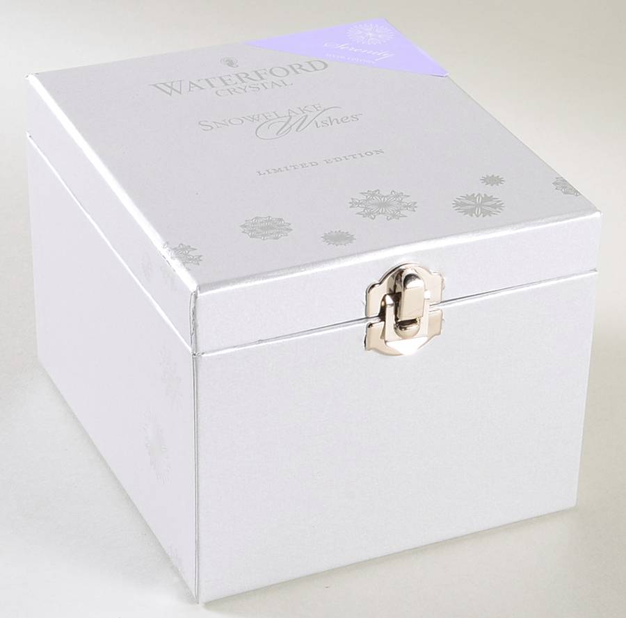 Snowflake Wishes Serenity Double Old Fashioned Hinged Gift Box by Waterford Crystal-1