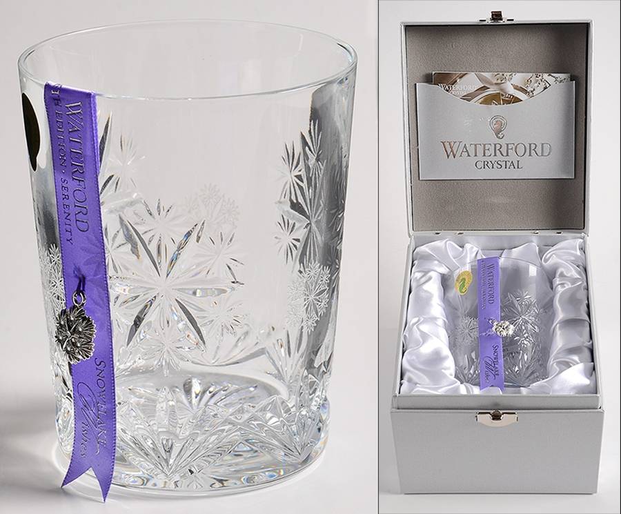 Snowflake Wishes (Boxed)Serenity Dbl Old Fashion w/Bracelet Charm by Waterford Crystal-1