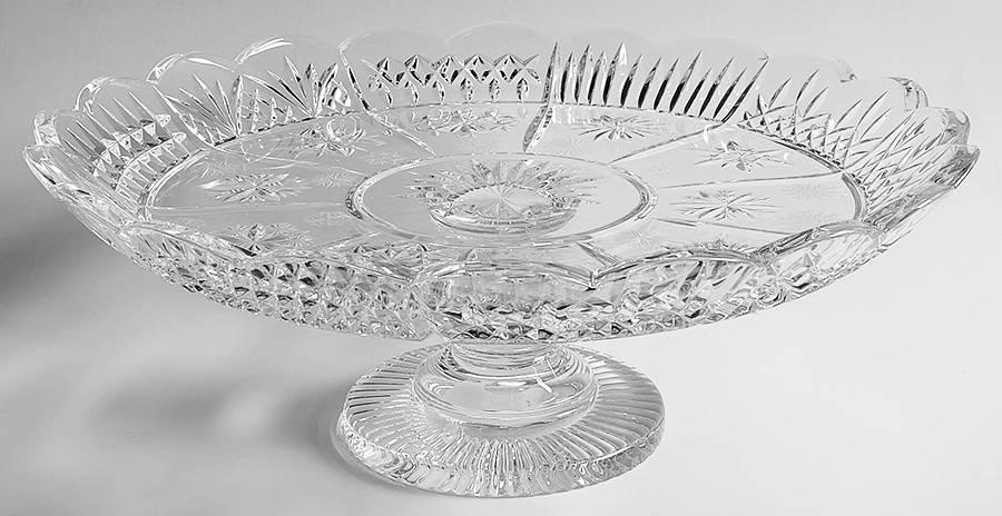 Snowflake Wishes Footed Cake Plate by Waterford Crystal-1