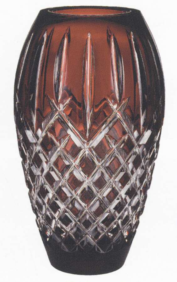 Araglin Prestige (Cased Ruby) 9" Flower Vase by Waterford Crystal-1