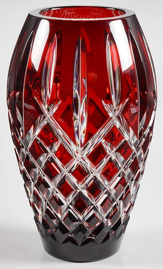 Araglin Prestige (Cased Ruby) 7" Flower Vase by Waterford Crystal-1