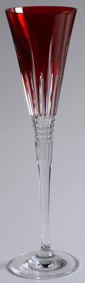 Lismore Diamond Ruby Red Champagne Toasting Flute by Waterford Crystal-1