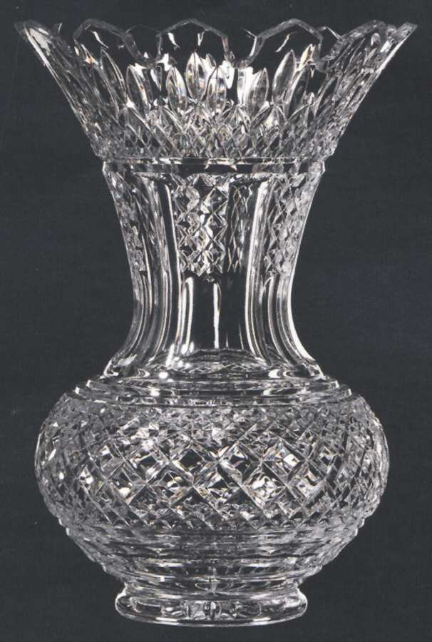 House of Waterford Lismore Collector 13" Lismore Chapel Vase by Waterford Crystal-1