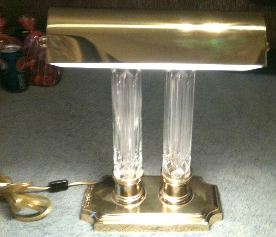 Kavanagh 2 Light Electric Lamp & Shade by Waterford Crystal-1