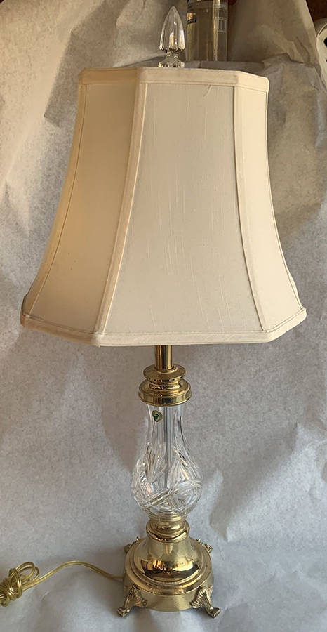 Trinity Knot Electric Lamp & Shade by Waterford Crystal-1