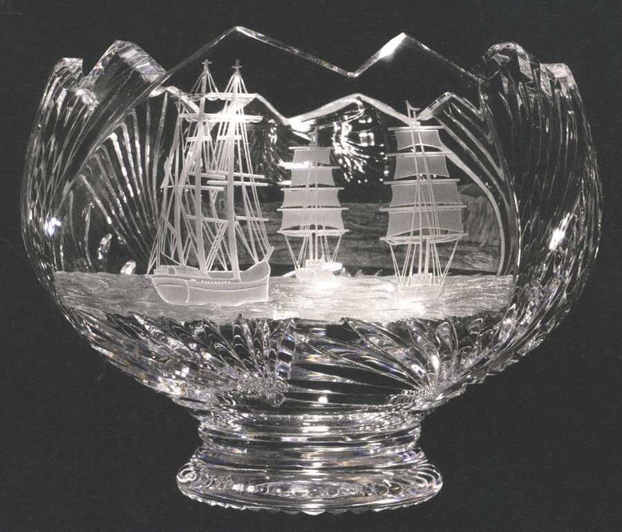 Tall Ships Sailing Collections Footed Bowl by Waterford Crystal-1