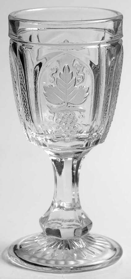 Magnet and Grape Clear Wine Glass by L G Wright Glass-1