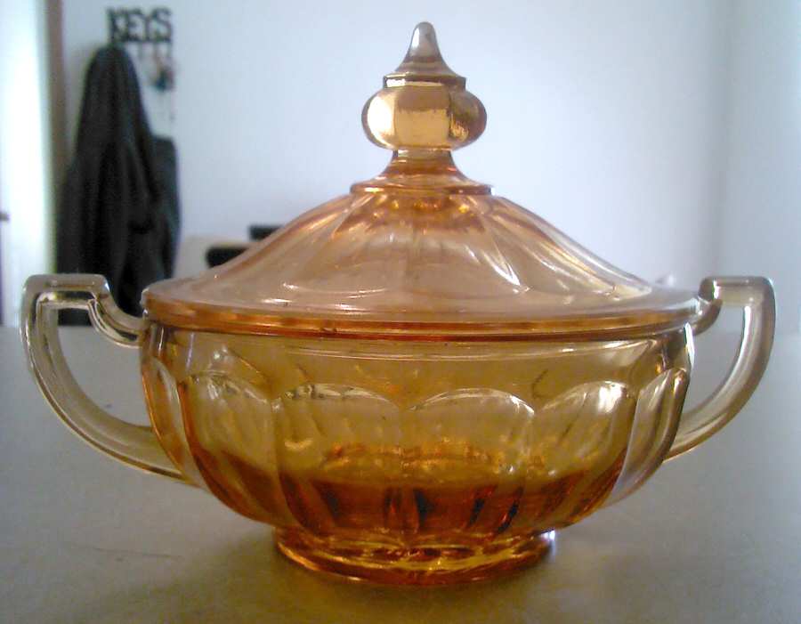 503 Amber Bon Bon & Lid by Westmoreland-1