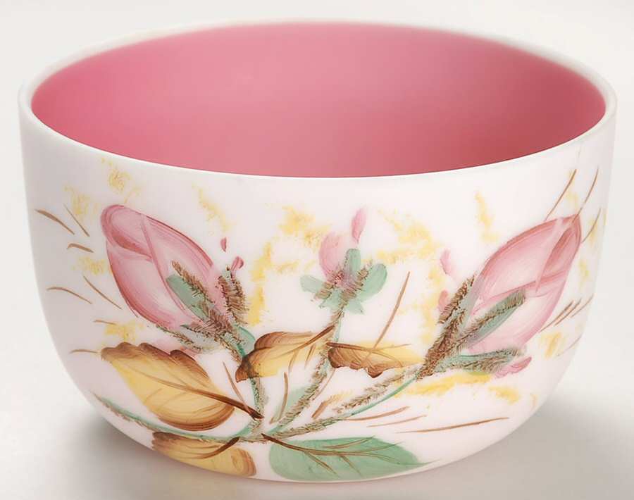 Moss Rose 4" Round Bowl by L G Wright Glass-1