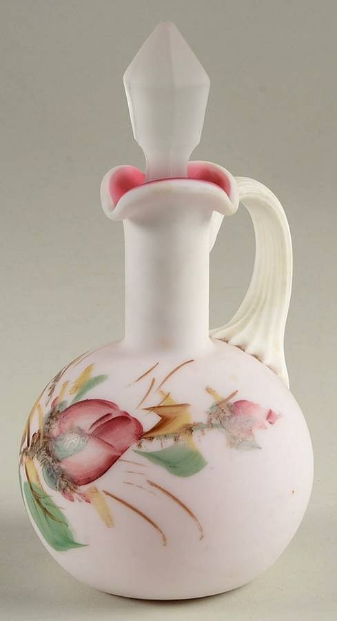 Moss Rose Cruet & Stopper by L G Wright Glass-1