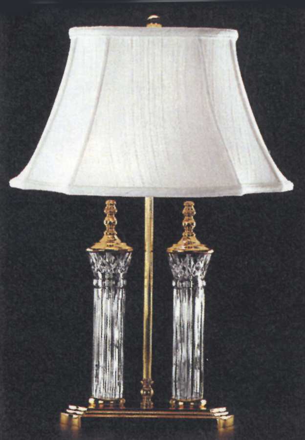 Parkmore 25" 2 Light Cluster Desk Lamp by Waterford Crystal-1