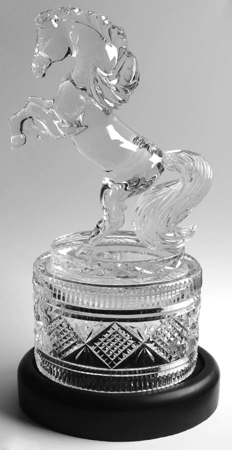 Equestrian Rearing Stallion & Stand by Waterford Crystal-1