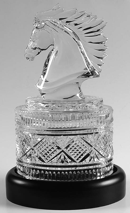 Equestrian Horse Bust & Stand by Waterford Crystal-1