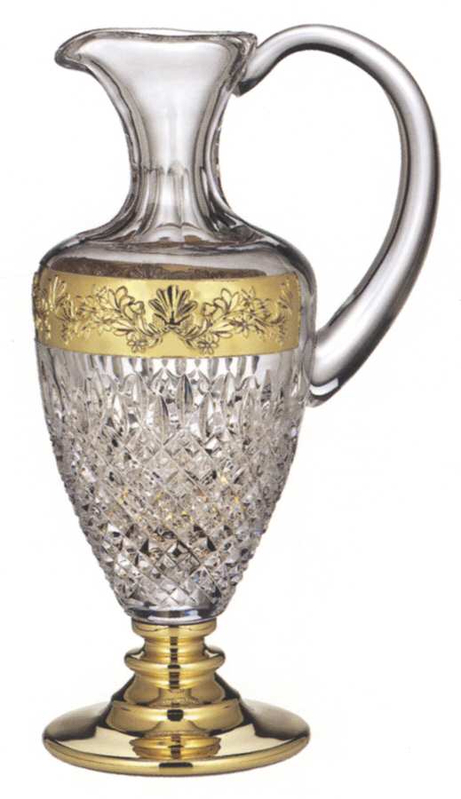 Lismore Castle Gilded Pitcher by Waterford Crystal-1