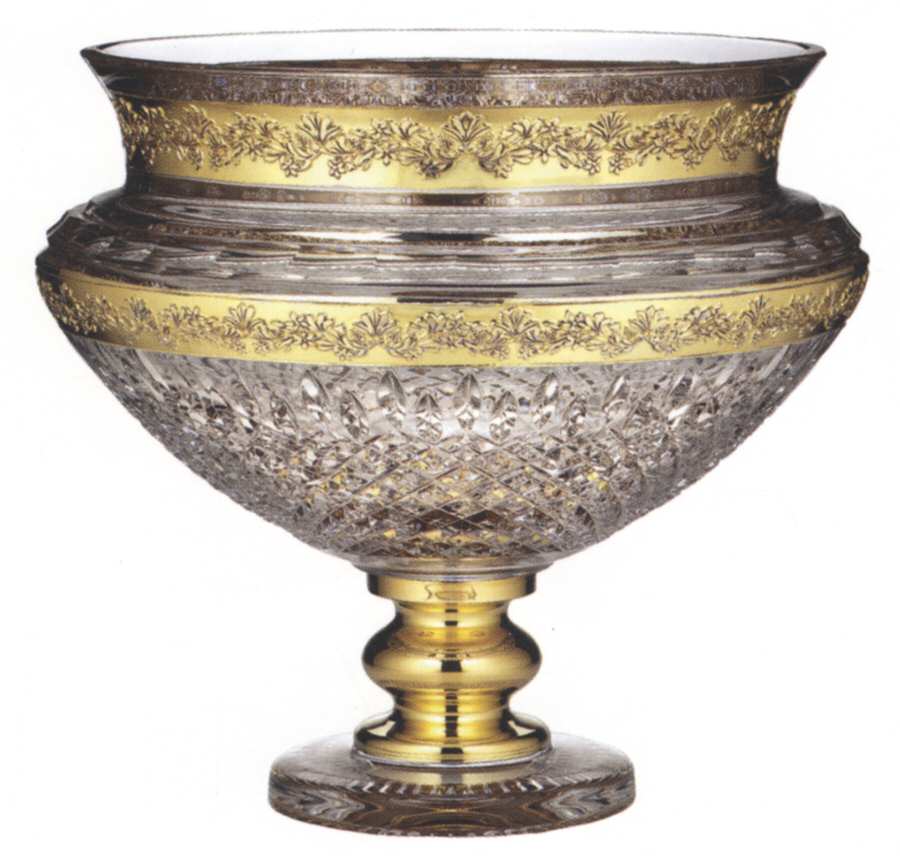 Lismore Castle Gilded Centerpiece by Waterford Crystal-1