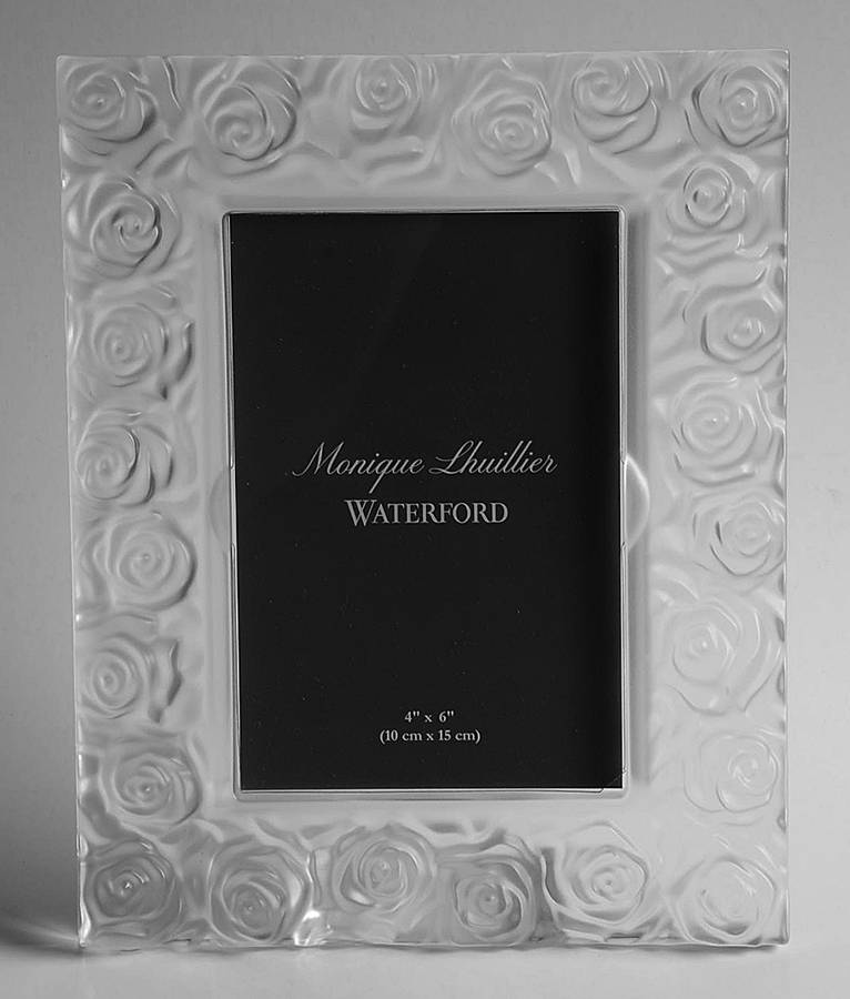 Sunday Rose Frame-Holds 4" X 6" Photo by Waterford Crystal-1