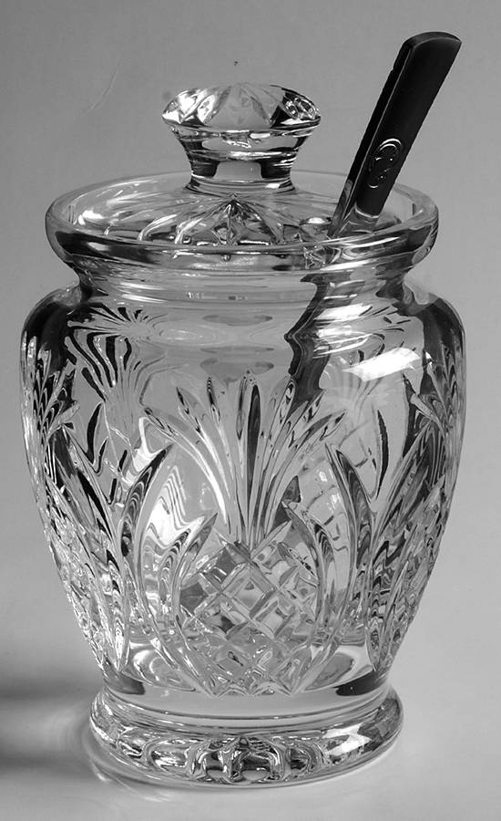 Pineapple Hospitality Condiment Jar & Lid with Spoon by Waterford Crystal-1