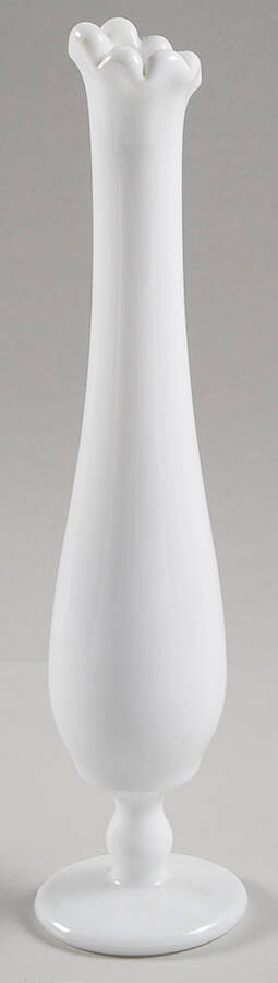 BV1 Milk Glass 9" To 11" Swung Bud Vase by Westmoreland-1
