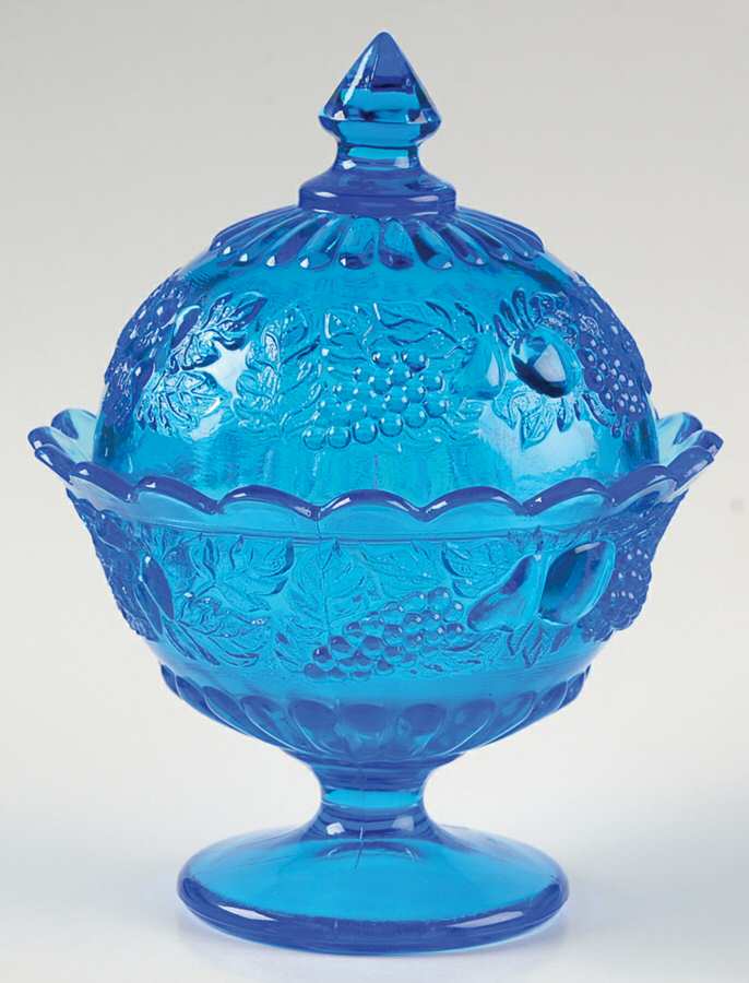 Della Robbia Blue (Bermuda) Candy Dish & Lid by Westmoreland-1